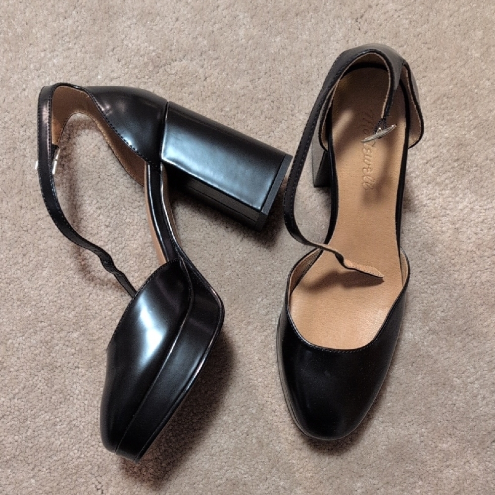 Madewell Ankle Strap Platform Heels